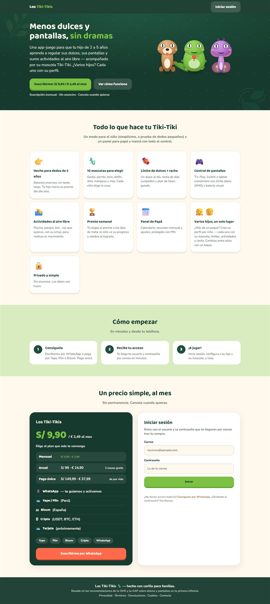 Web completa de tiki-tikis